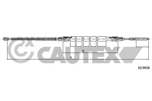 Cautex 762615 Cable Pull, parking brake 762615