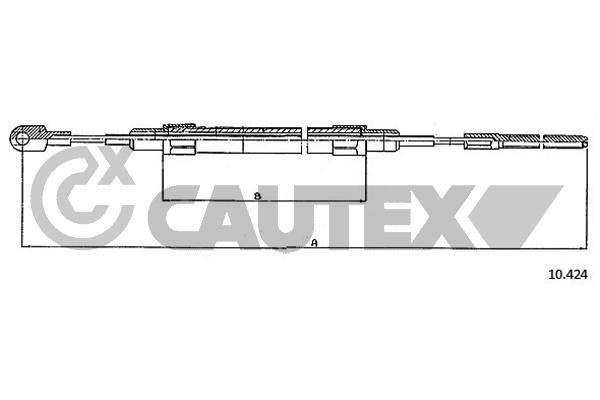 Cautex 766046 Cable Pull, parking brake 766046