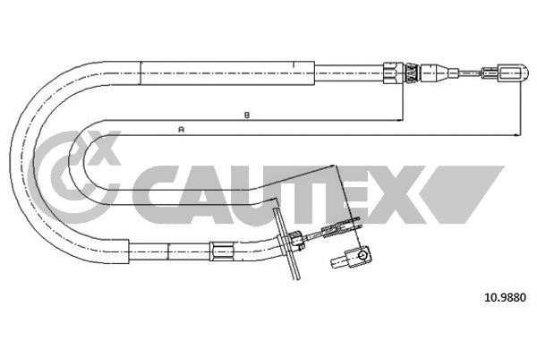 Cautex 188022 Parking brake cable set 188022