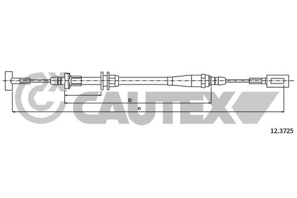 Cautex 761063 Cable Pull, parking brake 761063