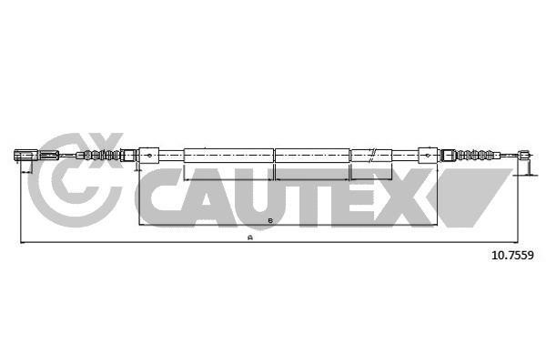 Cautex 766010 Cable Pull, parking brake 766010