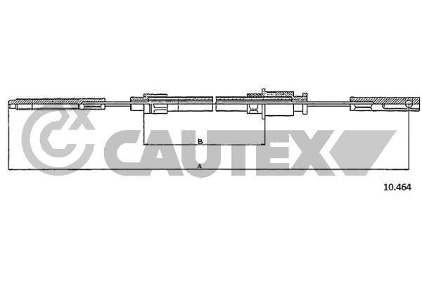 Cautex 766166 Cable Pull, parking brake 766166