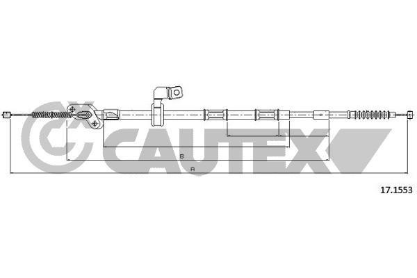 Cautex 708113 Parking brake cable set 708113