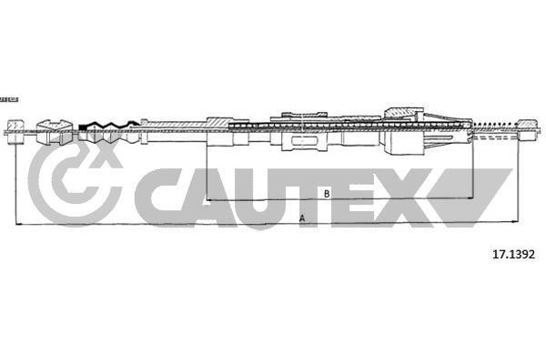 Cautex 762731 Cable Pull, parking brake 762731