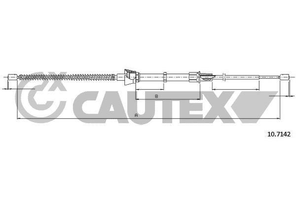 Cautex 763060 Cable Pull, parking brake 763060