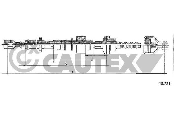 Cautex 761540 Cable Pull, clutch control 761540
