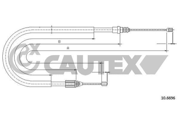 Cautex 762418 Cable Pull, parking brake 762418