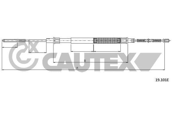 Cautex 765776 Cable Pull, parking brake 765776