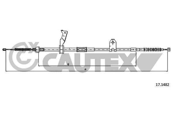 Cautex 762837 Cable Pull, parking brake 762837