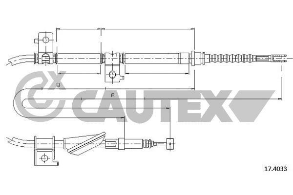 Cautex 761517 Cable Pull, parking brake 761517