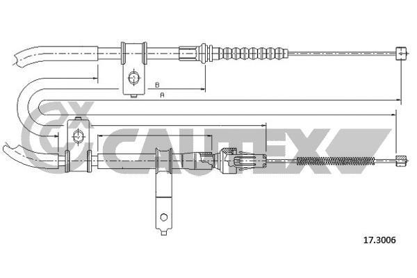 Cautex 763142 Cable Pull, parking brake 763142