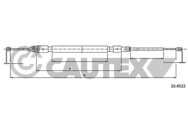 Cautex 766175 Cable Pull, parking brake 766175