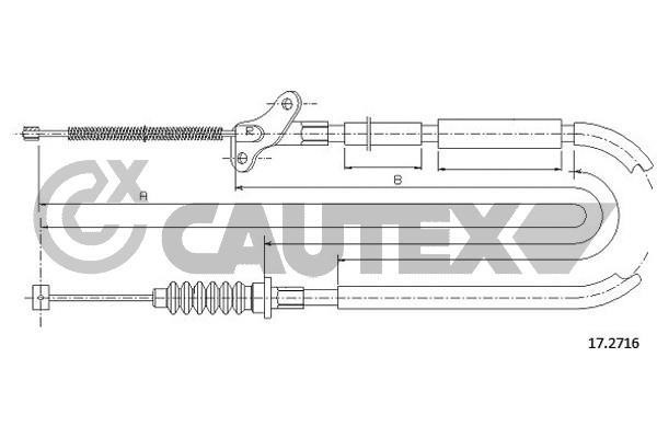 Cautex 761580 Cable Pull, parking brake 761580