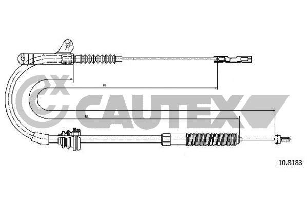 Cautex 762878 Cable Pull, parking brake 762878