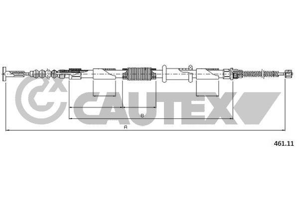 Cautex 019042 Parking brake cable set 019042