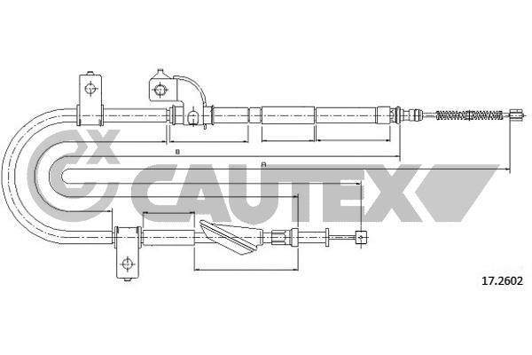Cautex 762623 Cable Pull, parking brake 762623