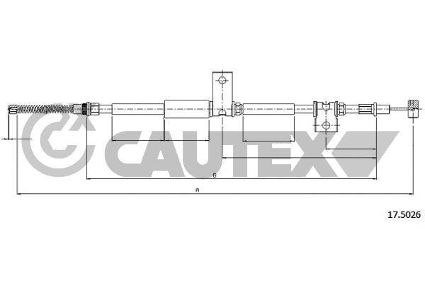 Cautex 708103 Parking brake cable set 708103