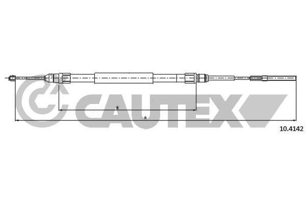 Cautex 208025 Parking brake cable set 208025