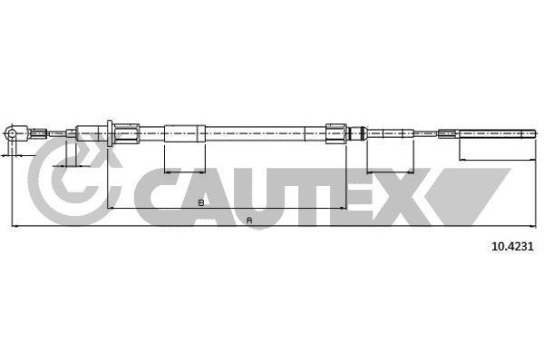 Cautex 208028 Parking brake cable set 208028