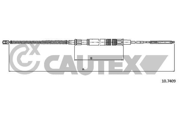 Cautex 763028 Cable Pull, parking brake 763028