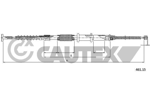 Cautex 018979 Parking brake cable left 018979
