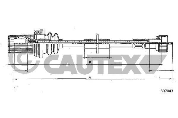 Cautex 018501 Cable speedmeter 018501
