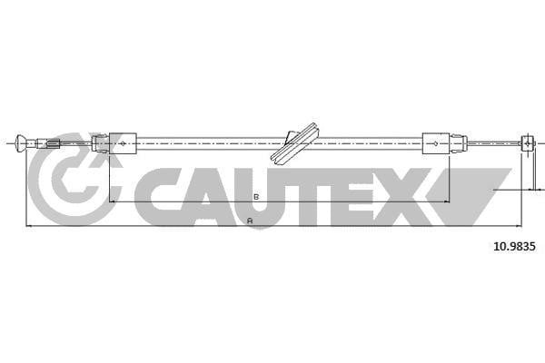 Cautex 188007 Parking brake cable set 188007
