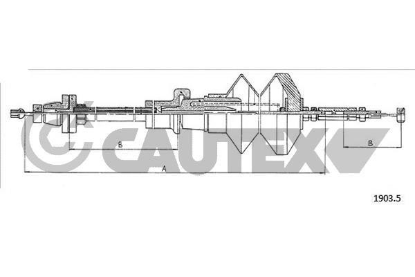 Cautex 761083 Accelerator cable 761083