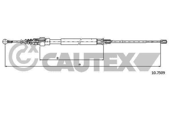 Cautex 468239 Parking brake cable set 468239