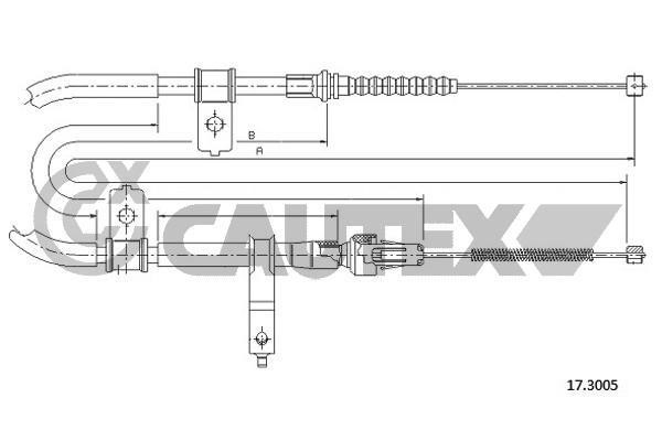 Cautex 763141 Cable Pull, parking brake 763141