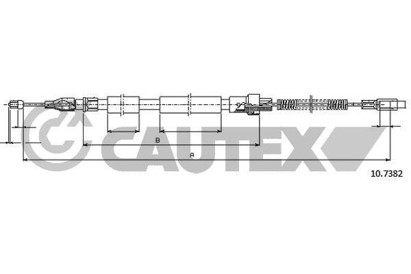 Cautex 763022 Cable Pull, parking brake 763022