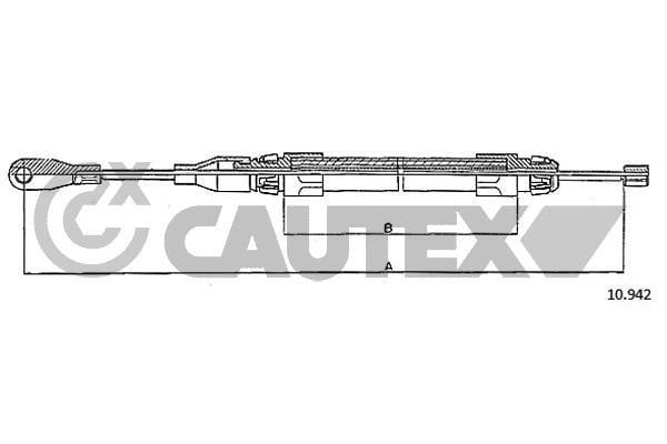 Cautex 766235 Cable Pull, parking brake 766235