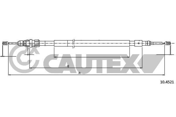 Cautex 766176 Cable Pull, parking brake 766176
