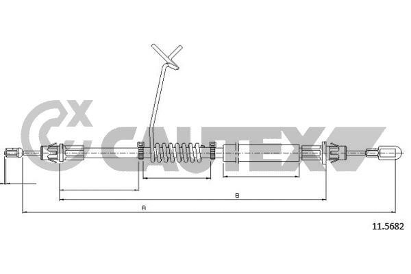 Cautex 761448 Cable Pull, parking brake 761448