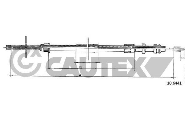 Cautex 762204 Cable Pull, parking brake 762204