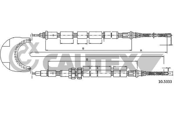 Cautex 761397 Cable Pull, parking brake 761397