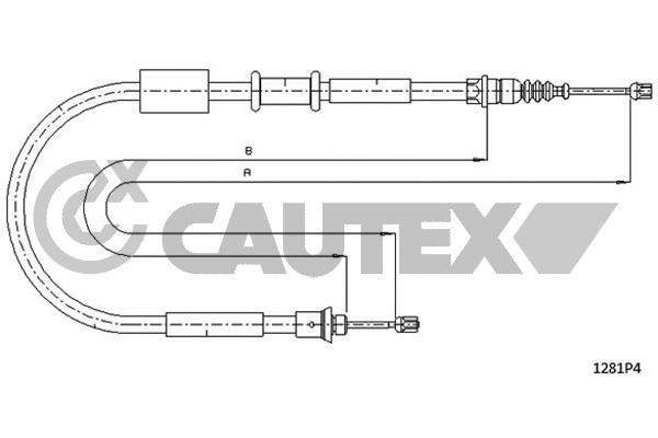 Cautex 760981 Cable Pull, parking brake 760981