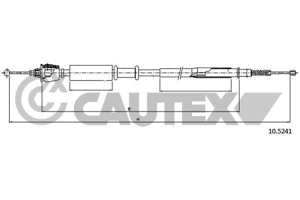Cautex 761728 Cable Pull, parking brake 761728