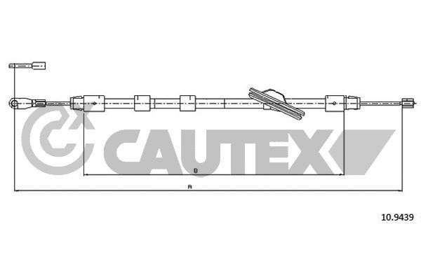 Cautex 766259 Cable Pull, parking brake 766259