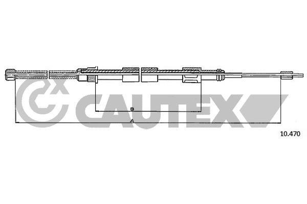 Cautex 765718 Cable Pull, parking brake 765718