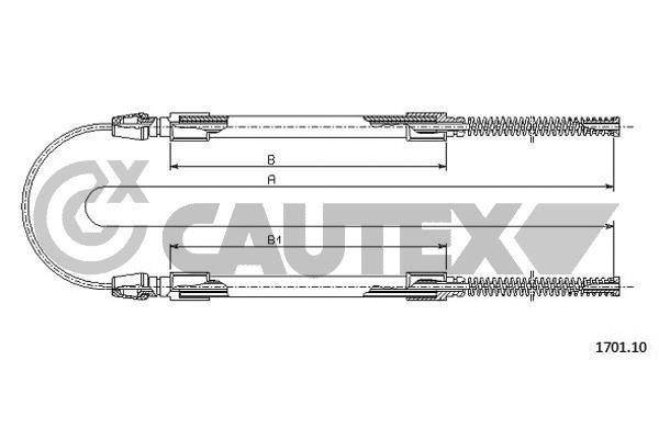 Cautex 760991 Cable Pull, parking brake 760991