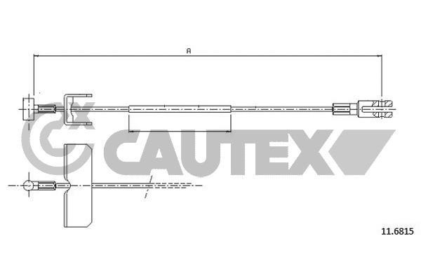 Cautex 761881 Cable Pull, parking brake 761881
