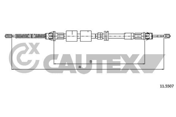 Cautex 761401 Cable Pull, parking brake 761401