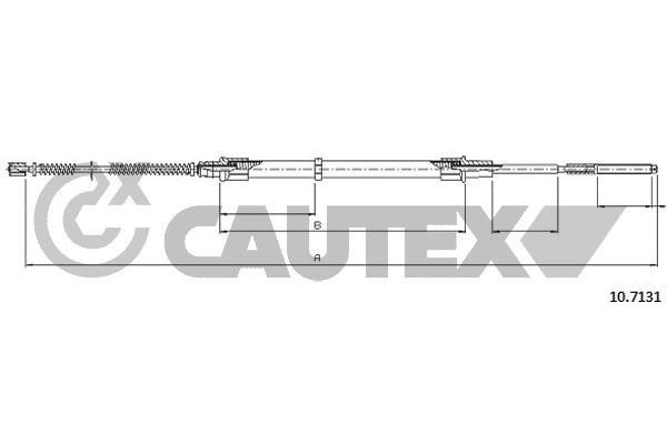 Cautex 763018 Cable Pull, parking brake 763018