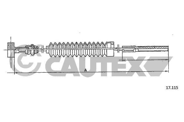 Cautex 762705 Cable Pull, parking brake 762705