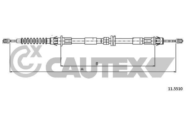 Cautex 761402 Cable Pull, parking brake 761402