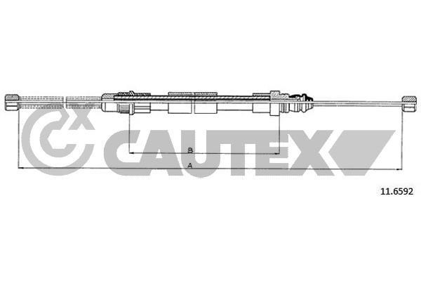 Cautex 025700 Cable Pull, parking brake 025700