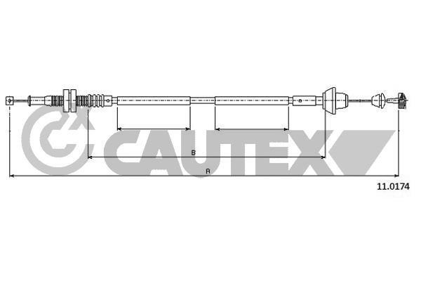 Cautex 088007 Accelerator cable 088007