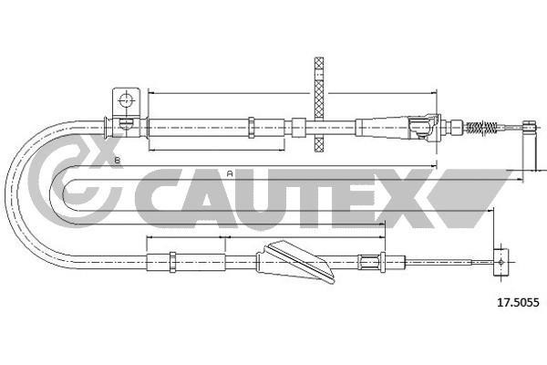 Cautex 762668 Cable Pull, parking brake 762668