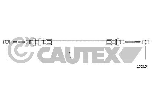 Cautex 761177 Accelerator cable 761177